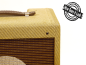 Preview: Frontbespannung Fender Oxblood m. Goldstreifen - 60 x 90 cm