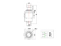 Preview: Fußschalter 3-Pol Wechsler, LED Ring, BLAU