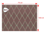 Mobile Preview: Grillcloth VOX Style Diamant brown - 100 x 75 cm