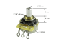 Preview: CTS Potentiometer 10 kOhm linear, Solid Shaft