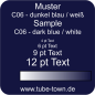 Preview: Materialmuster Faceplate Transply C06 dunkel blau / weiß