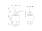 Mobile Preview: Toggle Switch APEM 649 H/2 DPDT - ON-OFF-ON