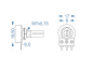 Preview: Potentiometer für Marshall JCM900, 1 MOhm Log