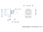 Preview: Alpha Potentiometer 50 kOhm lin / 16 mm - MITTELRASTE