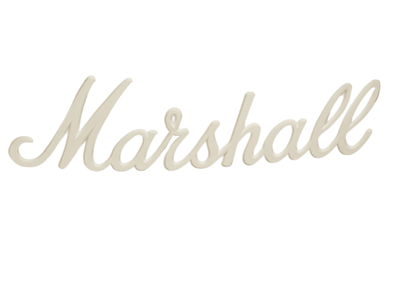 Marshall Logo 9" white