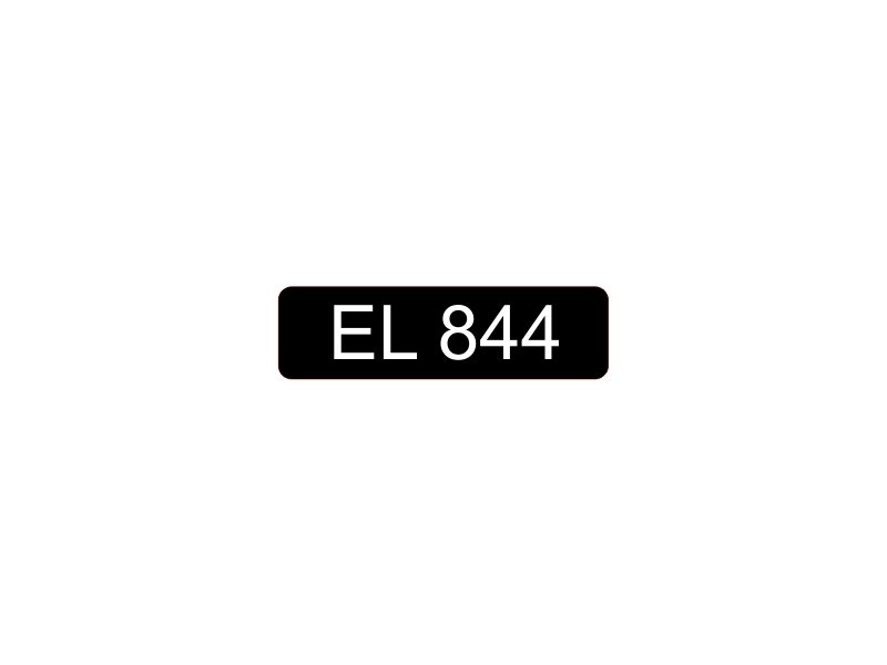 Beschriftungsschild klein, schwarz EL844