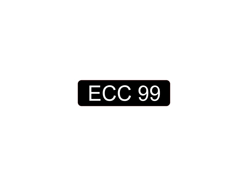 Beschriftungsschild klein, schwarz ECC99
