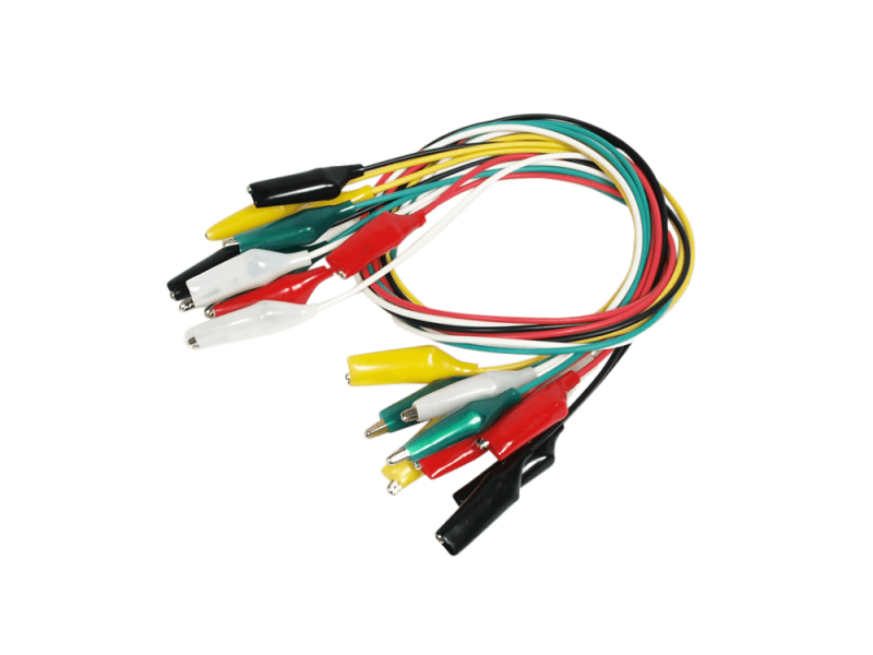 Wires with Clamps, 10 pcs set