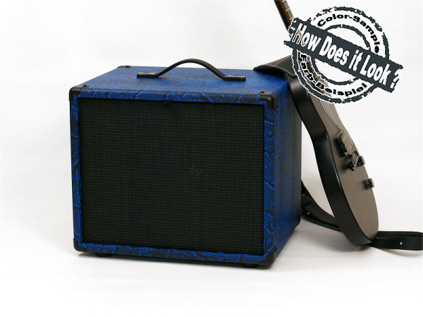 Tolex Tube-Town Snakeskin Electric Blue MUSTER