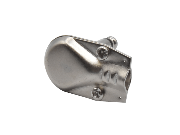 Jack plug mono, angled, 6.3 mm silver