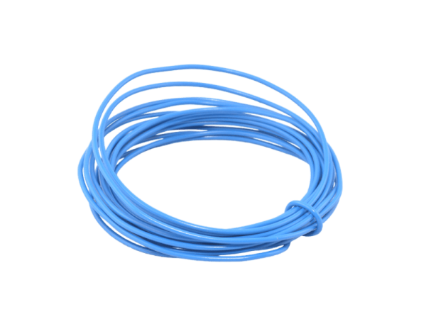 Insulated hook-up wire, solid, 0.8 mm blue, 3 m