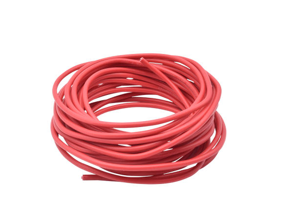 Hook-up wire, 1 mm² solid, 5 m, red