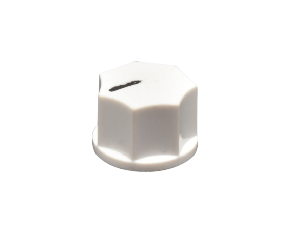 Knob Classic Small Fluted, white