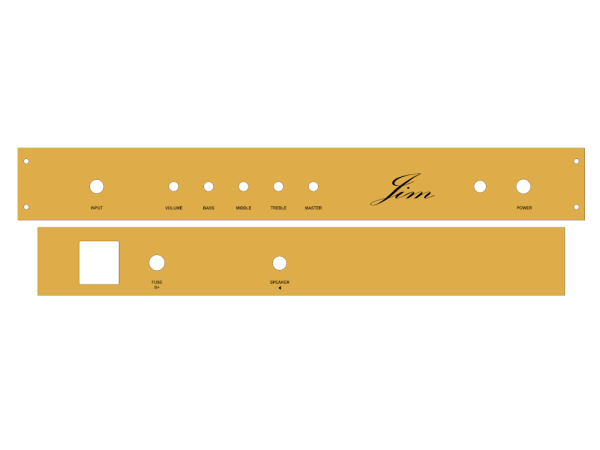 Faceplate für TT Bausatz Jim HP OHNE FX-Loop - CUSTOM SHOP