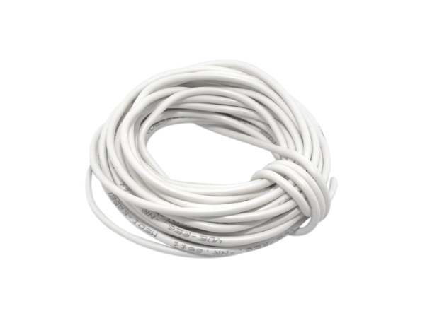 Wire Silicon 0,25 mm² - white, 5 m
