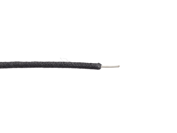 Stoffleitung, starr AWG #22 (0,32 mm²), schwarz, 5 m