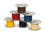 Cloth Wire AWG #22 (0,32 mm²) solid, blue, 15 m