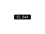 Beschriftungsschild klein, schwarz EL844