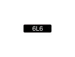 Beschriftungsschild klein, schwarz 6L6