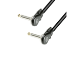 Pedal Board Patch Cable 6.35 mm flat plugs, mono 50 cm, black