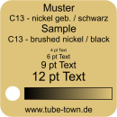 Sample Faceplate Transply C13 nickel brushed / black
