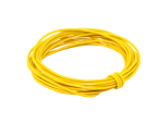Insulated hook-up wire, solid, 0.8 mm yellow, 3 m