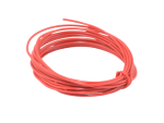 Insulated hook-up wire, solid, 0.8 mm red, 3 m