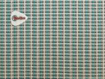 Grillcloth Frontbespannung Fender-Stil Turquoise-White-Silver - MUSTER